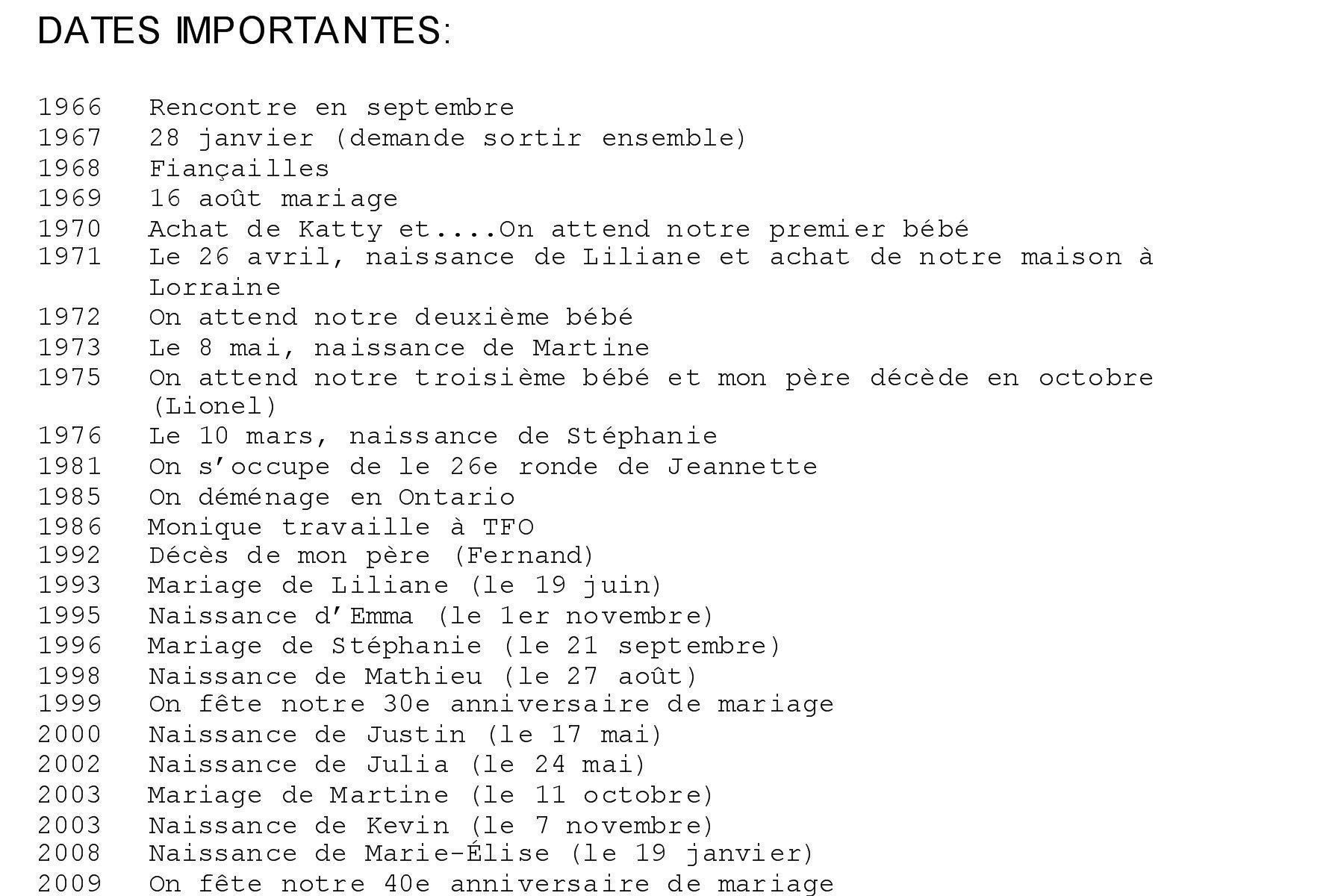 distribution de les morceaux de notre vie